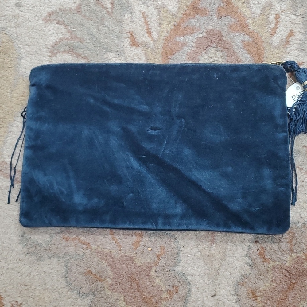 Paper Source navy Fringe Pouch - Picture 4 of 7